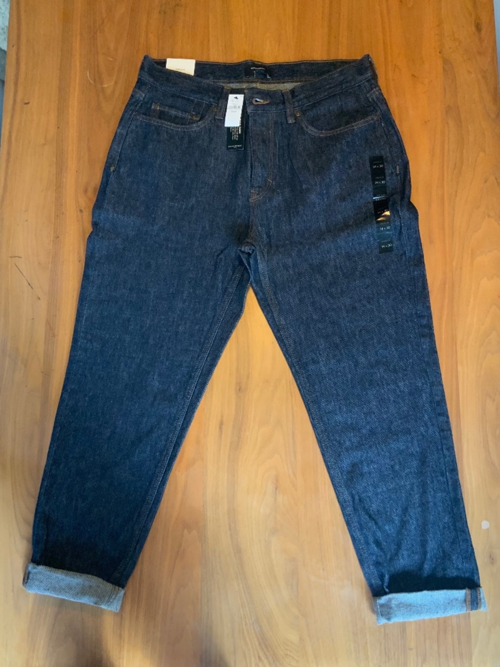 Banana Republic Athletic Fit Hemp Jeans 34x30 dark indigo NWT